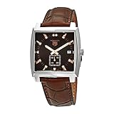 Tag Heuer Damen Armbanduhr Monaco Braun Diamant Zifferblatt Leder WAW131E.FC6420