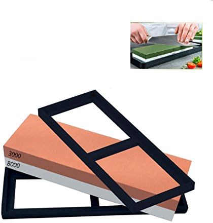 AOAO High Quality Grindstone, 100% High Quality Double-Sided Knife Sharpening Stone 3000/8000 Whetstone Knife Sharpener