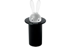 Alessi Magic Bunny ASG16 B Design pojemnik na wykałaczki z tworzywa termoplastycznego, czarny