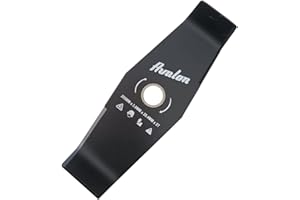 Avalon - Disco de 2 Puntas Universal para Desbrozadora o Cortacésped, Cuchilla para Cortar Zarza o Vegetación Densa, Acero de 3 mm (205 x 3 mm)
