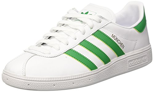 adidas Men’s Munchen Running Shoes, Multicolored (Core White/Green/Gold Met.), 8.5 UK