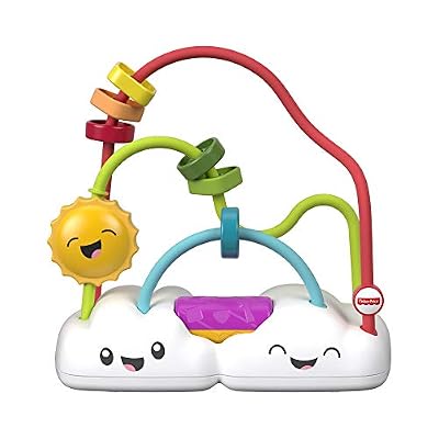 Fisher-Price Mon Boulier Arc-en-ciel, jouet pour inciter bébé à faire glisser, tourner et secouer les perles, dès 6 mois, FYL50
