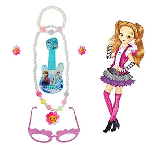 Fully Sunglasses for Baby Girl Infant Kids Guitar Necklace Set for Kids Girl Birthday Gift Item for Kids 20 Gram Pack of 1 Blue