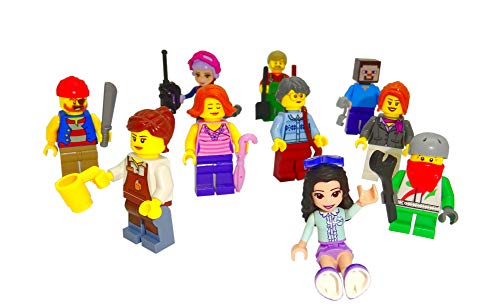 Bausteine-gebraucht-10-x-LEGO-Sistema-Figure-Town-City-Mini-Figura-con-accessori-uomo-donna-zufllig-misto