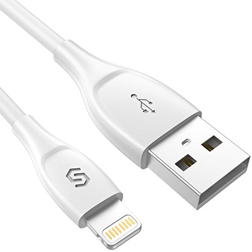 Syncwire C  ble iPhone Chargeur iPhone -  MFI certifi   Apple  UNBREAKCable Lightning vers USB en Aluminium pour iPhone X 8 8 Plus 7 7 Plus 6s 6s Plus 6 6 Plus SE 5S 5C  iPad Mini Pro Air - 1m Blanc