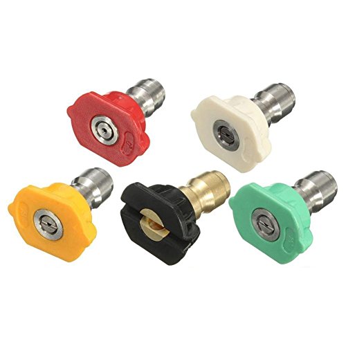 SODIAL(R) 5Pcs High Pressure Washer Spray Nozzles Variety Degrees Quick Connect Tip Set