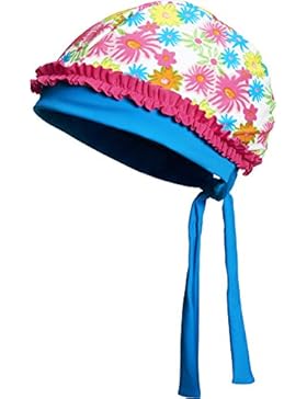 Playshoes Mädchen Mütze Kopftuch Bademütze Blumenmeer mit Uv-Schutz
