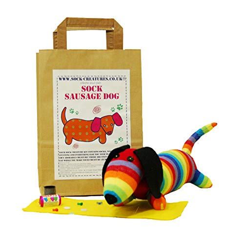 Sock Creatures Calcetines de Perro Salchicha Pesca para fabricación casera