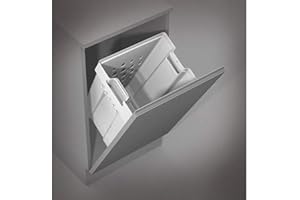 Panier à linge rabattable - Largeur : 400 mm - Profondeur : 307 mm - Hauteur : 504 mm - Matériau : Plastique - Décor : Blanc - Contenance : 50 L - Pour caisson de largeur : 450 mm - GOLLINUCCI