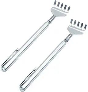 PRO365 Anti Khujli Massage Scratcher Stainless Steel Extendable Telescopic Back (Till 20 Inches, 2 Pack)