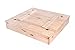 Produktbild KAGU Sandkasten, Sandkiste Sandbox aus Massivholz mit Deckel und Sitzbank, natural, 40 x 118 x 21 cm, M00004663