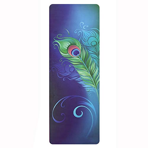 DJY Estera De Yoga Estera De Yoga De Caucho Natural, Suave, Antideslizante, Absorbente del Sudor, Duradera, 178x61 Cm - Yoga, Abdominales, Familia, Yoga Caliente. (Color : Verde)