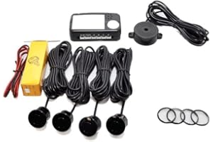 CISBO Parking Reversing Sensor Kit with 4 Sensors and Audio Buzzer SB336-4 (Matt Black)