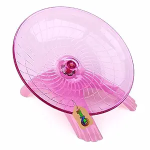 DreamAuro Jumbo Silent Running Cum Jogging Cum Exercise Wheel for Hamster, Dwarf, Gerbil, Mice and Mouse (18cm, Pink)