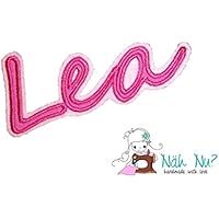 Aufnäher Name in Schreibschrift pink auf rosa - Ihr Wunschname - Patch