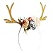 Price comparison product image Sharplace Novel Christmas Gift of 4 Color Adult Kid Deer Antlers Ear Hair DIY headband - Khaki, as described