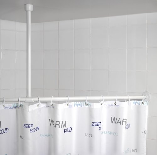 WENKO 19212100 Deckenstütze für Teleskop-Duschstange, Aluminium, Chrom