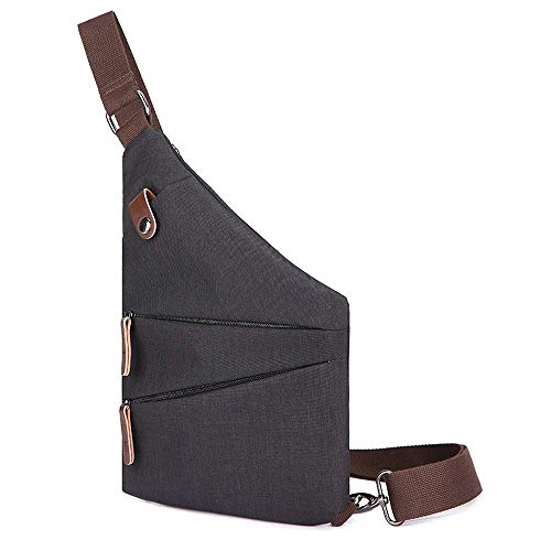 Preisvergleich Produktbild Umhängetasche, Brusttasche, Unisex-Brusttasche, Wasserdichtes Oxford-Tuch, Umhängetasche mit Mehreren Taschen, Brusttaschen-Brigade aus Segeltuch, Wandern im Freien