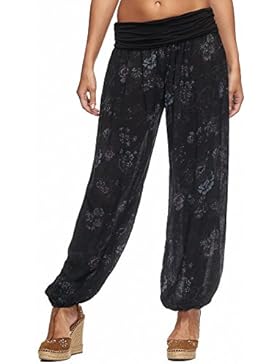 Zarlena Damen Pumphose Pluderhose Aladinhose Hose Floralmuster Blumenmuster