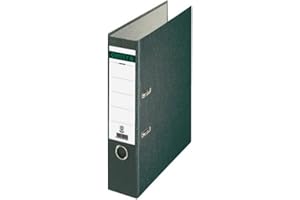 Centra 220105 Standard-Ordner (grauappe RC, mit Wolkenmarmor-Papier-Kaschierung, A4, 8 cm Rückenbreite) schwarz