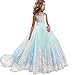 Produktbild Prinzessinkleid Abendkleid Karneval Kostüm, Malloom Spitze Mädchen Prinzessin Brautjungfer Pageant Tutu Tüll Kleid Party Brautkleid