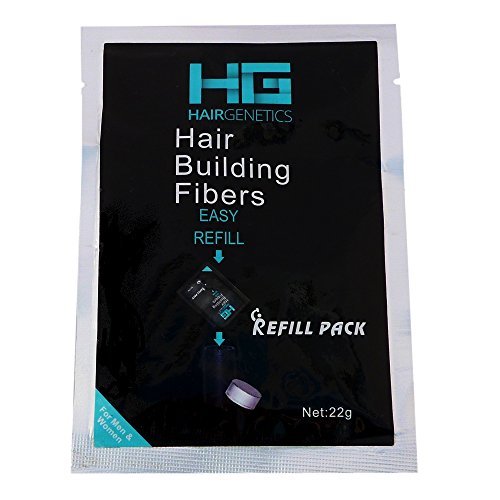 Hair Genetics® Advanced Keratin Hair Building fibres Large 22g Refill Pack, Natural & Thick Amazing New Concept to Save Money, Professional Qualiy Hair Loss Concealer Fibers For Men and Women.