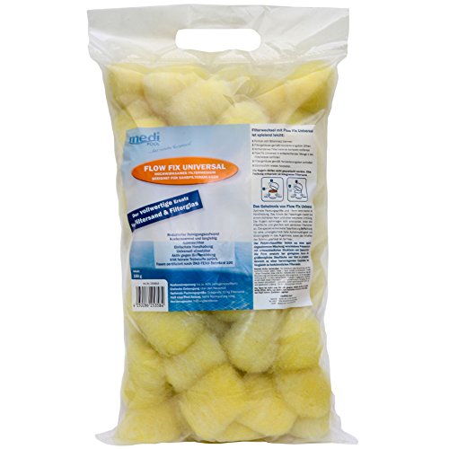 mediPOOL - Flow Fix Universal 150gr. Einsatz für Schwimmbad Filteranlagen - neuartiges und hochwirksames Filtermedium - der vollwertige Ersatz für Filterkartuschen oder Filtersand