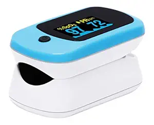 ELKO EL-560 FDA Approved Finger Tip Pulse Oximeter with Oxygen Saturation (SpO2), Pulse Rate (PR), Pulse Bar Graph, Plethysmograph (Blue)