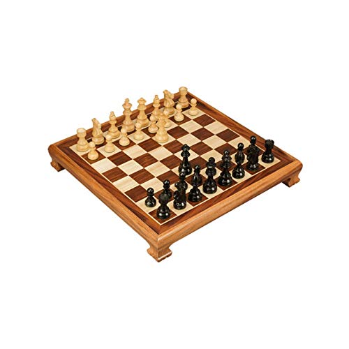 Preisvergleich Produktbild Gaoxingbianlidian001 Internationales Schachspiel, Exquisites Faltschachspiel aus Ebenholz, Heimkinder- / Erwachsenenwettbewerbs-Trainingsschach (braun, 50 * 50 cm) Personalisiertes Design