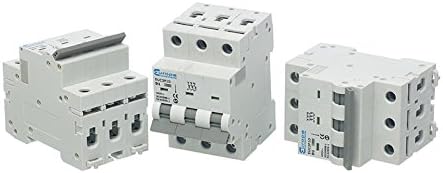 Europa Components EUC3P16D-AZ 3 Pole MCB 16 Amps, D Curve, 10kA Sold in 1s, Multi-Colour