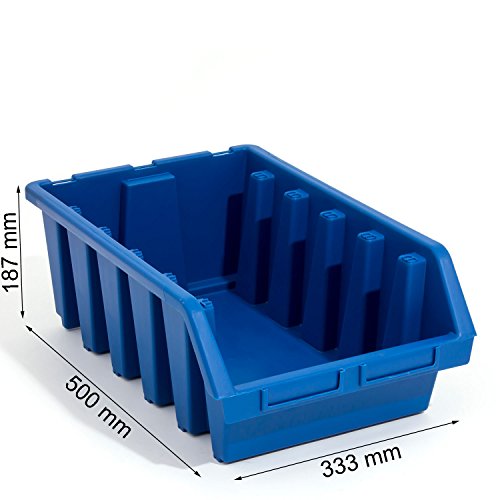 10 Stck. Ergobox Box Stapelboxen blau Gr. 5 Regalbox 500x330x187 Kunststoff - 2