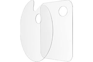 BZKSER 2 Stücke Klare Acryl Malpalette,mischpalette,Ovale Kunstpalette Artpalette Antihaft Öl Farbmischpalette für DIY Kunst Malerei (20 * 30cm)