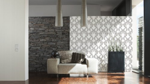 Livingwalls 255938 Vliestapete Flock 3, Mustertapete, neo-barock - 3