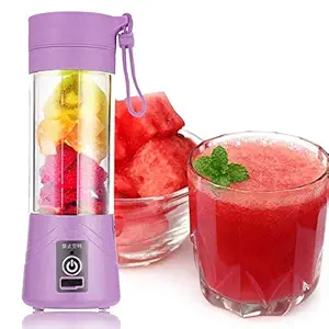 Amit-6 Blades USB Juicer Portable Blender Electric Vegetables Fruit Smoothie Squeezers Mixer for Home Travel Cup (Multicolor)