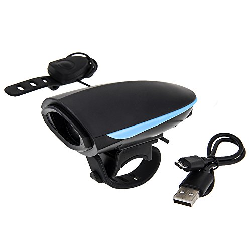 Agapo Fahrradhorn Fahrradhupe Fahrradklingel mit 2 Tönen bis zu 140 dB Wiederaufladbare USB Kabel