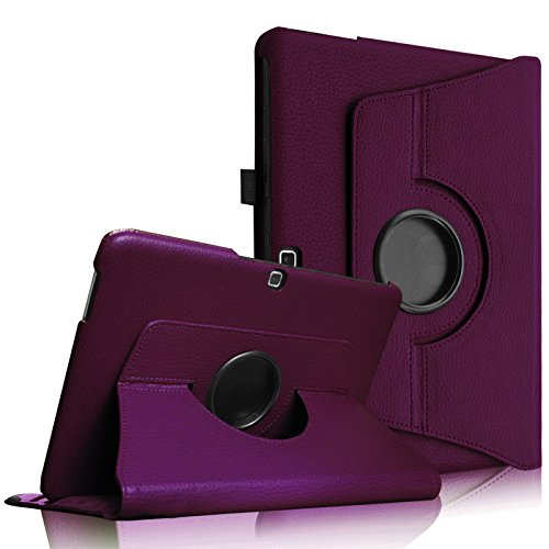 Fintie Samsung Galaxy Tab 4 10.1 Hülle - 360° Drehbarer Stand Smart Cover Case Schutzhülle Tasche Etui mit Ständerfunktion Auto Schlaf / Wach Funktion für Galaxy Tab 4 10.1 SM-T530 SM-T535 Tablet, Lila