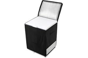 Besttoolifes - Funda protectora para congelador (210D, resistente y horizontal, tela Oxford 210D, impermeable, impermeable, para congelador), color negro 210D, 55,88 x 63,5 x 85,09 cm, color negro