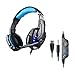 Produktbild Kotion Each PS4 Gaming Headset PC mit Mikrofon LED Xbox One Headset Band Pro Stereo Kopfhörer Über-Ohr-Bass Noise Cancelling Stereo-Kopfhörer Handy spiele PC Multimedia Laptop Mac PS4 G9000 Blau