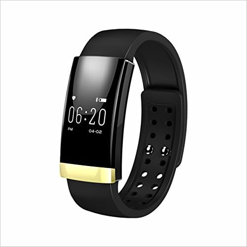 JYD Fitness Tracker,Intelligent Bracelet Activity Tracker with Heart Rate Monitor Pedometer Smart Wristband Bracelet Fitness Tracker Waterproof Touch Screen Smartwatch Fit for Android and iOS smartphones (Black -Golden)
