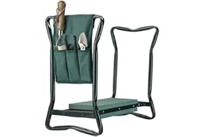 GROUNDLEVEL.CO.UK groundlevel Multi Purpose Easy Relax Garden Kneeler And Chair With Tool Bag, Easy To Carry And Foldaway, Helps To Stop Back And Leg Pain