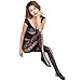 Produktbild bodystockings Damen FORH Sexy Offener Schritt Spitze Fischnetz Strumpfhose Exposed Erotik Babydoll Lingerie Drucken Blume Bodysuit Perspektive Nachtwäsche Strumpfhalter Jumpsuit Dessous (Schwarz)