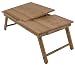 Produktbild F02 Höhenverstellbarer Laptoptisch mit Schublade, klappbarer Notebooktisch aus Bambus, Betttisch zum Lesen oder Frühstücken, Zeichentisch, Esstisch fürs Bett 55 x 37 x 35 cm (B x H x T)