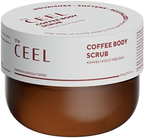 The Ceel Kahve Özlü Vücut Peelingi 275 g - Arındırıcı & Pürüzsüz Görünüm Destekleyici Vücut Scrub, Greyfurt Yağı ve Epsom Tuzu İçeren Bakım