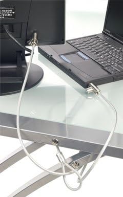 Noble Universal Double Headed Lock for all Notebooks, Desktops with Flat Panel Monitors, Docking Station. Two Locks in One for Double Protection
