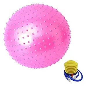 IRIS Fitness 55 cm Anti Burst Slip Resistant Yoga Exercise Balls Gym Fitness Point Massage Balance Ball with Foot Pump