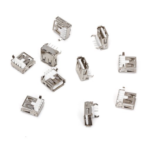 SODIAL(R) 10 Stk. USB Typ-A Buchse 90 Grad Buchse Buchse fuer Reparatur - 3