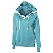 Produktbild pullover mädchen Liusdh Crossed String V Neck Solid Color Long Sleeve Hooded Sweater Casual Blouse for Teen Girl(Sky Blue,M)