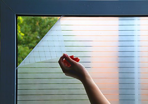 Lifetree 028 Sichtschutzfolie Büro Fensterfolie Nadelstreifen statisch haftend 90*200cm - 2