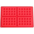Selecto Bake Silicone Rectangular Waffles Pan Cake Baking Mould, Silicone Waffle Maker Nonstick Baking Molds
