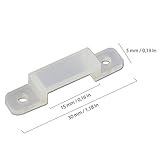  Lote de 48 grapas clip grandes de fijacion de silicona para tira led.- 32mm largo x 15mm largo interior